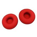 LOOM TREE® Replacements Ear Pads Eartips Cushions Cover for Beats Solo Dr. Dre Wireless 2.0 Headphones Red | Decorative | Vintage | Retro | Collector's Item