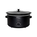 Healthy Choice 8L Slow Cooker - Powerful 300W Electric Slow Cooker with Large Capacity - 2 Heat Settings, Keep Warm Function & Cool Touch Lid Handles - Ideal for Cooking Meats, Curries, Soups, Stews & Pastas - Black