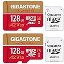 Gigastone 128Gb Micro Sd Card 2 Pack, 4K Game Pro, Microsdxc Memory Card For Nintendo-Switch, Gopro, Security Camera, Dji, Drone, Uhd Video, R/W Up To 100/50Mb/S, Uhs-I U3 A2 V30 C10