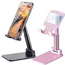 Meetuo 2 Pcs Cell Phone Stand, Adjustable Angle Height Phone Stand for Desk, Foldable Portable Phone Holder for iPhone 14/13/12/Smartphones