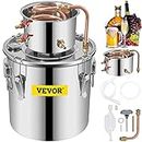 VEVOR Alcohol Still 3Gal/12L Alcohol Distiller Stainless Steel Distillery Kit for Alcohol With Copper Tube Home Brewing Kit Build-in Thermometer for DIY Whisky Wine Brandy