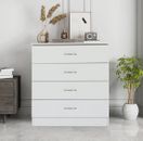 Wooden 4 Drawers Dresser Chest of Drawers Modern Contemporary Furniture Storage