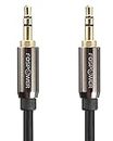 Audio Cable (4.5M/15FT), FosPower 3.5mm Stereo Jack [24K Gold Plated | Step Down Design] Auxiliary Aux Audio Cable Cord for Headphones, iPods, iPhones, iPads, Home/Car Stereos and More