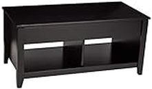 Amazon Basics Table basse avec plateau rabattable, Noir, Rectangulaire, 102 x 46 x 48 cm