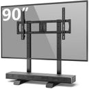 Upgraded Universal TV Stand Steel TV Legs for 40 to 90 Inch Flat or Curved Screen TVs, Height Adjustable Table Top TV Stand Base