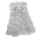 lcziwo Women's Faux Fur Snow Vest Heavy Winter Thermal Waistcoat Fuzzy Cozy Body Sleeveless Fashion Cardigan Outwear, Gray, 3X-Large