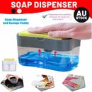 Soap Pump Dispenser Sponge Cady Holder Kitchen Sink Washing Tidy Clean Container