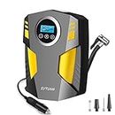 SYTUNG Digital Tyre Inflator, Portable Air Compressor Car Tyre Pump with 3 Nozzle Adaptors and Digital LED Light, 12V Rapid Tyre Inflator Air Compressor for Car Tires and Other Inflatables