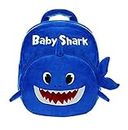 Frantic Blue Baby Shark Kids Soft Cartoon Animal Travelling School Bag Soft Plush Standard Backpack Boys Girls Baby For 2 To 5 Years Baby/Boys/Girls Nursery, Preschool, Picnic Standard