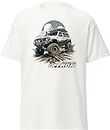 T-shirt Jeep Homme Enfant Modèle Land Tuning Car Racing Auto Offroad, Blanc, XXL