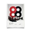 Automobilist | McLaren MP4/4 - Ayrton Senna - 1988 - San Marino GP - 1988 - Poster | Standard Poster Size