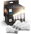 Philips Hue White 4 Lampadine LED Smart, Bluetooh, E27, 9W, Dimmerabili, Luce Bi