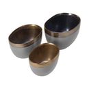 Import Collection 3 Piece Elise Decorative Bowl Set Ceramic in Gray/Yellow | 6 H x 10 W x 6.5 D in | Wayfair 17-918