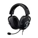 Logitech G Pro X Wired Gaming Headset: Detachable Microphone, DTS 7.1, 50mm Drivers, 2x Memory Foam Ear Pads, USB DAC & Bag Included, for PC, Xbox One, Xbox Series X S, PS5, PS4 - Black