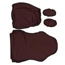 Gaming Chair Cover, Skin Friendly Computer Chair Cover Pure Color Breathable High Resilience for Indoor (Dark Brown)