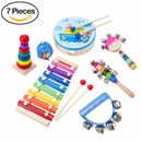 7PCS Toddler Musical Instruments Baby Percussion Toys Educational for Kids