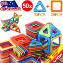 50/ 100PCS Magnetic Building Blocks Toy Set 3D Tiles DIY Toys Gift For Kids NEW