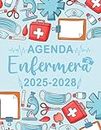 Agenda Enfermera 2025-2028: 4 Años Planificador Mensual con Calendario, Registro de Contraseñas, Citas, Notas y Mucho Más (Enero de 2025 a Diciembre ... Enfermería Mujer y Estudiantes Organizador.