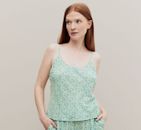 M&S X Ghost Green Mix Floral Camisole Top in Soft Viscose Sleep Lounge Lingerie