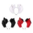 Kitten Ear Headbands Halloween Cosplay Costume Beast Ears Fursuit for Live Show