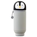 LIHITLAB Kawaii Japanese Penguin Large Stand Up Pencil Case For School Office College, Cute School Supplies,Pen Holder Pencil Pouch Holder Girls,Artist Pencil Case,Penguin(A7714-10)1 Count(Packof1)