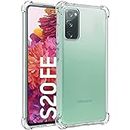 USTIYA Case for Samsung Galaxy S20 FE 5G Clear TPU Four Corners Protective Cover Transparent Soft