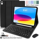 Bluetooth Keyboard Case With Mouse For iPad 5/6/7/8/9/10th Gen Air 3 4 5 Pro 11