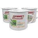 Coleman Scented Outdoor Citronella Candle in Tin Mug, Pine Scented Rustic Outdoor Camping Candle (Pack of 3)