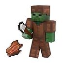 Mattel Minecraft Diamond Level Zombie Action Figure with 4 Accessories, 5.5-in Collector Scale & Pixelated Design, HTM05