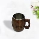 VERZOFINE Wooden Drinking Cup for Men and Women is a Large Wooden tankard Beer Glass, Stein Tea Cup, and Barrel Mug. It is a Handmade Gift. Viking Cup (Cup)