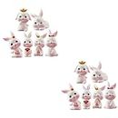 Abaodam 12 Pcs Rabbit Ornament Home Accents Decor Jungle in My Pocket Year of The Rabbit 2023 Decorations