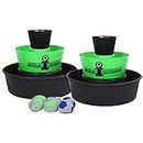 BULZiBUCKET Game by Water Sports - Beach, Tailgate, Camping, Yard, and Pool Games- Indoor/ Outdoor Kids Toys - Pool Accessories Perfect for Family Game Night (Green/Black)