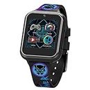 Accutime Kids Marvel Black Panther Black Educational ,Touchscreen Smart Watch Toy for Boys, Girls, Toddlers - Selfie Cam, Learning Games, Alarm, Calculator, Pedometer (Model: AVG4608AZ), Black, 40mm, Modern