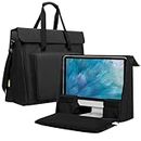 HPDELGB 21 24 inch Nylon Carry Tote Bag Compatible with iMac All-in-One Monitor LCD Screens Desktop Computer Travel Storage Carrying Bag 21-24 inch LCD Screen Bag, Black