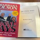 The Final Days by Barbara Olson (Signed) New York Times Best Seller, HCDJ 2001