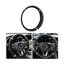 Bling Soft Leather Steering Wheel Cover Protector, 15 Inch Colorful Rhinestones Auto Elastic, Sparkly Crystal Diamond for Women Girls, Car Interior Accessories for Most Cars (Black)