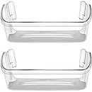 240323002 Refrigerator Door Bin Shelf Compatible with Frigidaire or Electrolux, Bottom 2 Shelves on Refrigerator Side, Clear, Double Unit, Replaces PS429725, AP2115742