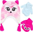 ABG Accessories Critter Winter Hat and 2 Pair Gloves or Mittens, Girls Ages 2-7