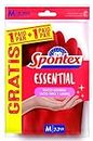 Spontex Guanti Essential 1+1, Taglia M, 4 unità