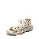 DREAM PAIRS Womens Comfortable Walking Sandal with Arch Support, Athletic Hiking Sandals Outdoor, Soft Waterproof Sandals for Beach Poolside Travel,Size 8,BEIGE,SDSA2320W