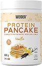 Weider Protein Pancake Mix (600g) Sabor Vainilla, Mezcla para Tortitas Proteicas con Avena y 31% Proteína de 3 fuentes, Suero de leche, Leche y Huevo, Bajo en Azúcar, Bote 100% Reciclado y Reciclable