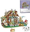 Farm Cottage Street View Architecture Building Blocks Set, 899 Pieces Mini Farm House Construction Toy Sets for Kids and Adults, Modular Building Toy NOT Compatible with Major Brands