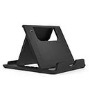 DFV mobile - Holder Desk Universal Adjustable Multi-Angle Folding Desktop Stand for Smartphone and Tablet for LG F460, LG G3 Prime, LG G3 CAT.6 - Black