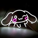 Urban Outfitters Party Supplies | Neon Cinnamoroll Bunny Kawaii Cartoon Cute Chibi Teen Kids Girl Room Wall Decor | Color: Pink/White | Size: Os