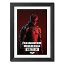TenorArts The Batman Movie Poster Laminated Framed Painting with Matt Finish Designed Black Frames (9 inches x 12 inches)