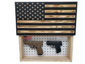 Hidden Gun Storage | American Concealment Flag | Handgun and Ammo Safe | Case