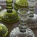 Moosgrün Leela Glas Leuchter, Abendessen Kerzenhalter Tischcape, 10 cm