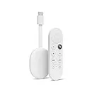 Chromecast with Google TV - Streaming Entertainment with Voice Search - Watch Movies, Shows, and Live TV in 4K HDR - Snow
