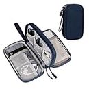 ZIHU Electronics Organizer Travel Accessories Storage Bag, Cable Organizer Bag Portable for Cables Charger Adapter Hard Drives SD Cards (Navy Blue)