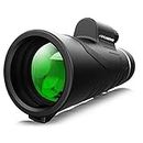 DFlamepower 10X42 HD Clear Dual Focus Monocular Telescope, Compact BAK4 Multi-coated Zoom Optical Lens Scope Ideal for Hunting Camping Hiking, Sporting Events black
